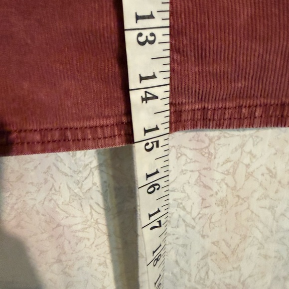 American Eagle Skirt Size 4 Hi-Rise A-Line Super Stretch Burgundy Corduroy - Picture 5 of 8